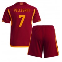 AS Roma Lorenzo Pellegrini #7 Koti Peliasu Lasten 2023-24 Lyhythihainen (+ Lyhyet housut)